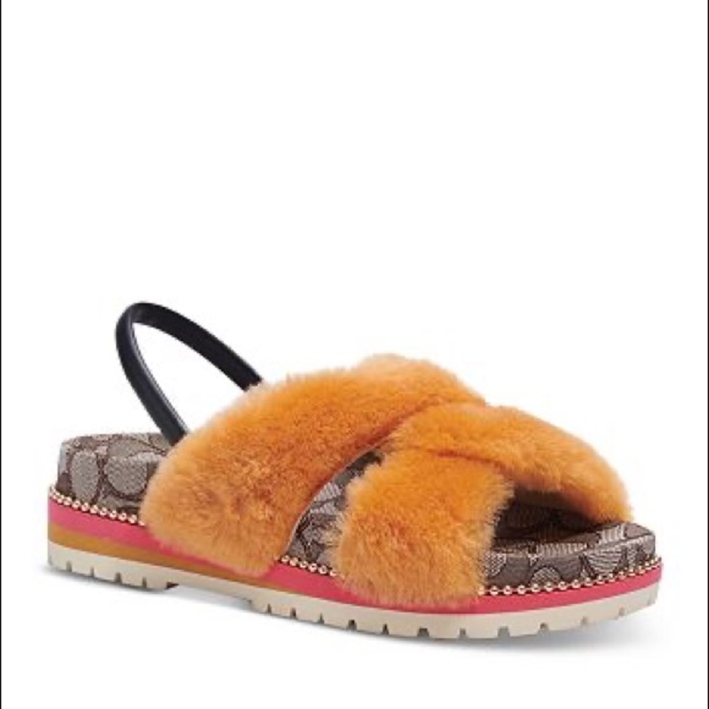 Coach shearling sandals
